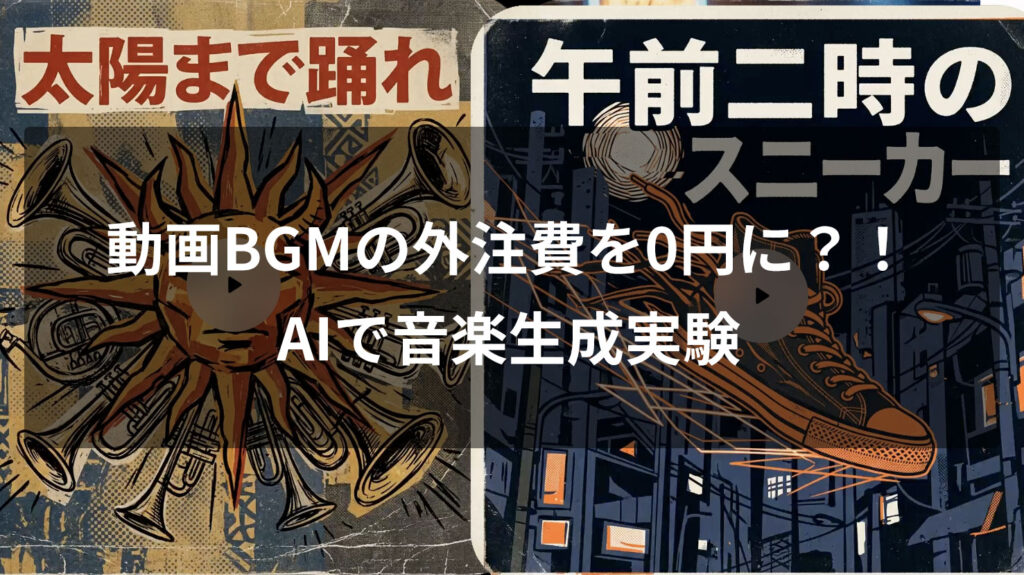 動画BGMの外注費を0円に？音楽生成AIは「マニアックなこだわり」を捨てればコスパ最強の武器になる