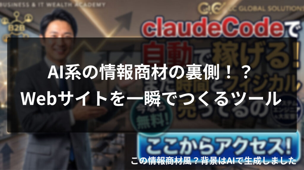 Claude Codeで情報商材の裏側？Webサイトを一瞬でつくるツールを実際に作ってみた